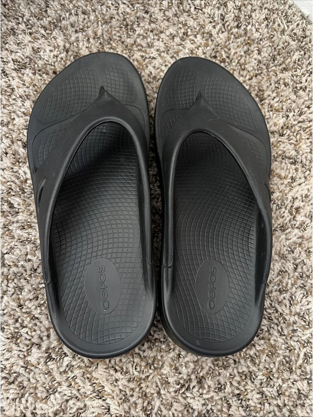 OOFOS Men's Black Slide Sandal Recovery Footware Unisex Mens Size 10/Women’s 12